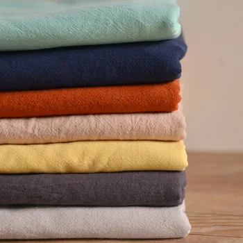 

Multicolored Soft Pressed Water Washed Pure Cotton and Linen Fabric