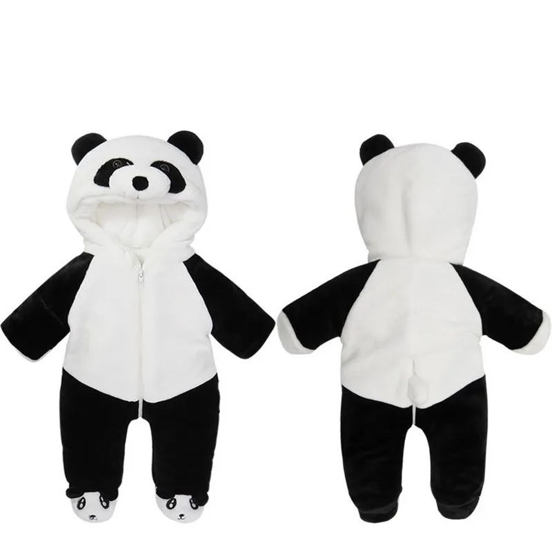 Explosion Models Cartoon Panda Animal Kids Bag Foot Rompers Baby Jumpsuit Newborn Winter Outwear Clothes Baby Clothes Wholesaler08