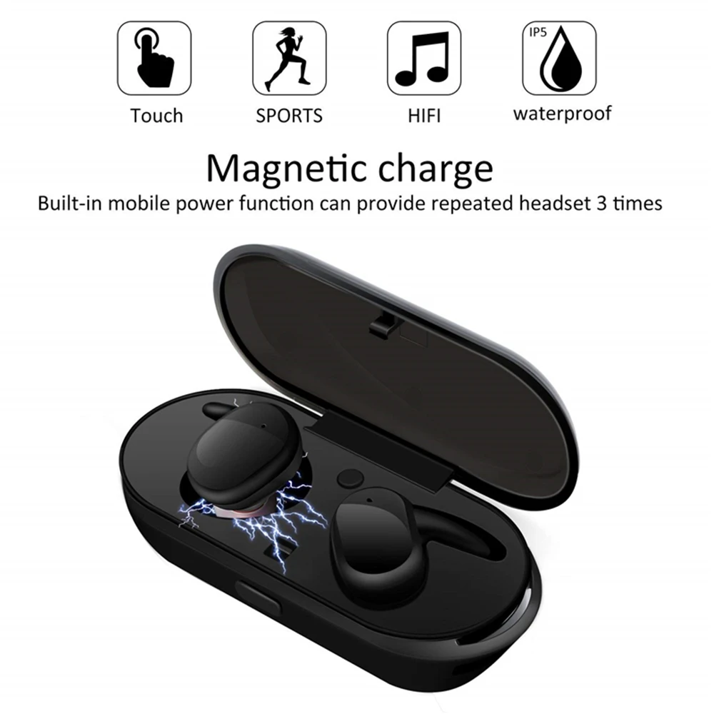 New Coming TWS Waterproof Wireless Earphones Mini Earbuds Twins Sport