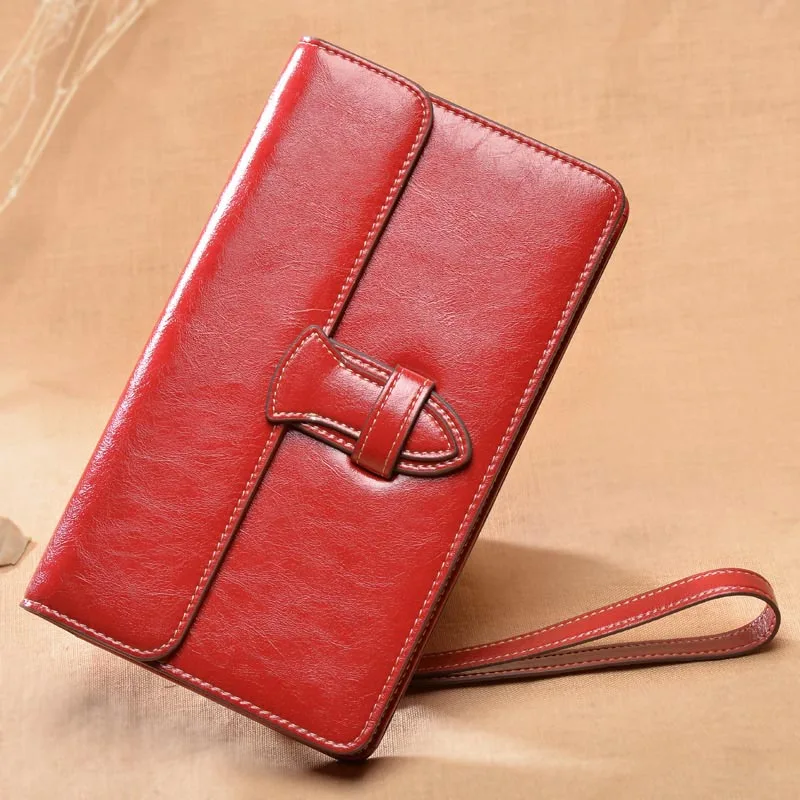 

Difenise Vintage Genuine Leather Wallets Standard Long Style Women Wallets Larger hand Purse for Shopping with Gift Retail box