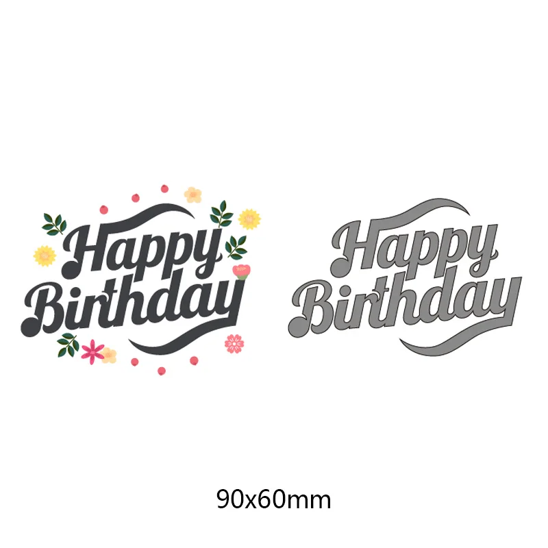 New Sale Letters Happy Birthday Cutting Dies Household Products Metal Craft Embossing Scrapbooking Home Decoration | Дом и сад