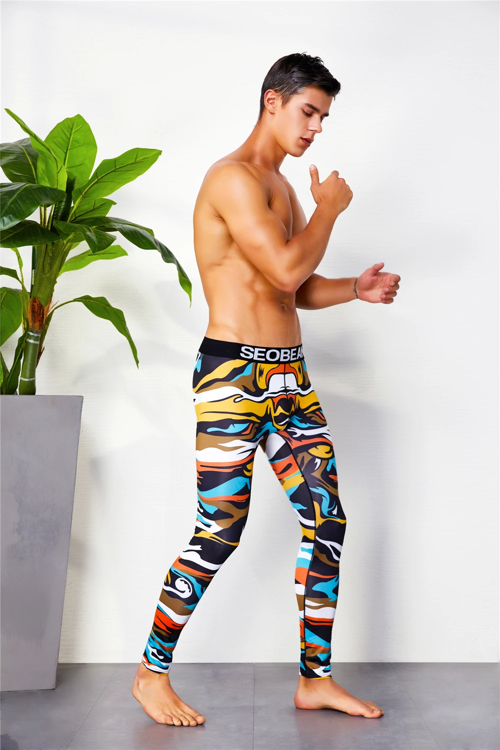 Ganyanr correndo collants homens esporte leggings basquete