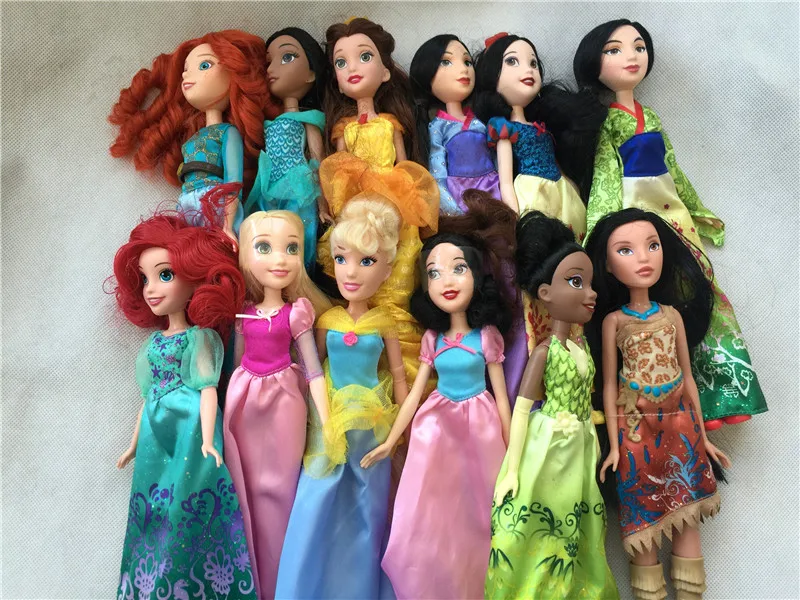 

Disney Princess Royal Shimmer 10" Dolls Aurora/Cinderella/Mulan/Jasmine/Merida/Tiana/Ariel/Pocahontas/Belle/Elsa/Rapunzel No box