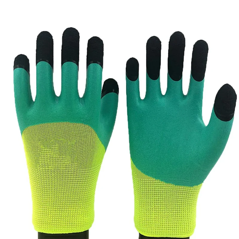 1 пара нейлоновый латекс дышащие перчатки усиленные относится к износостойким нескользящим рабочим перчаткам