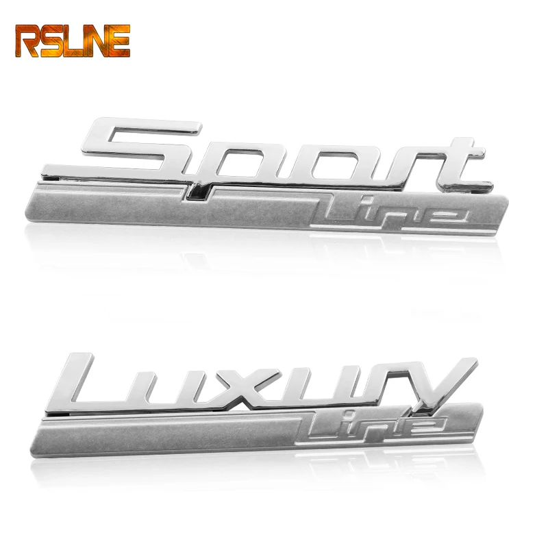 

1PCS 3D ABS Sport LINE Luxury LINE Side emblem For BMW 2 3 4 5 7 Series GT Fender Luxury-Line Badge Car Sticker Car Styling