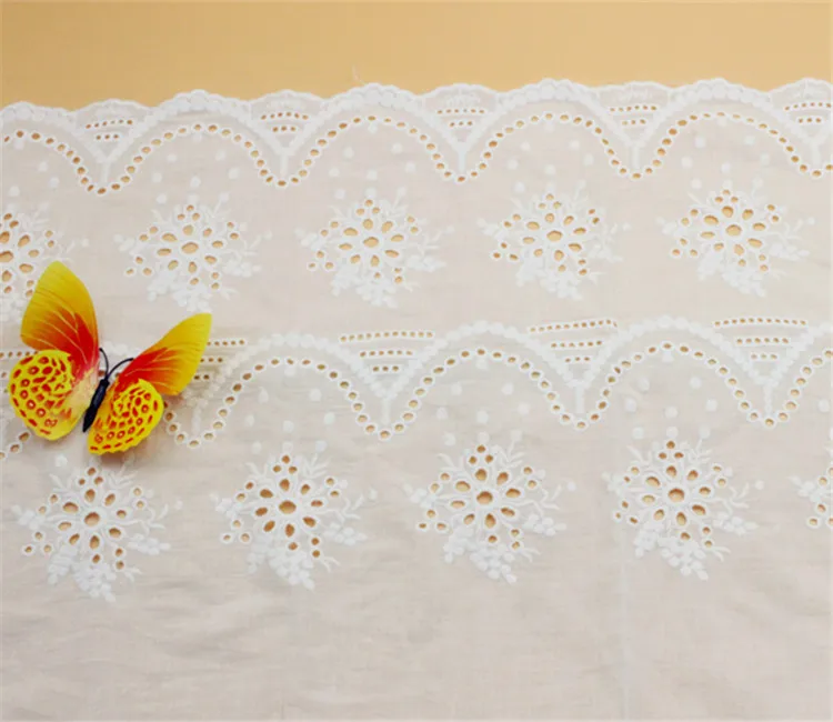 3 ярда кружевная отделка аппликационный костюм отделка Белая лента хлопок домашний текстиль кружевная ткань для шитья ткань RS2013