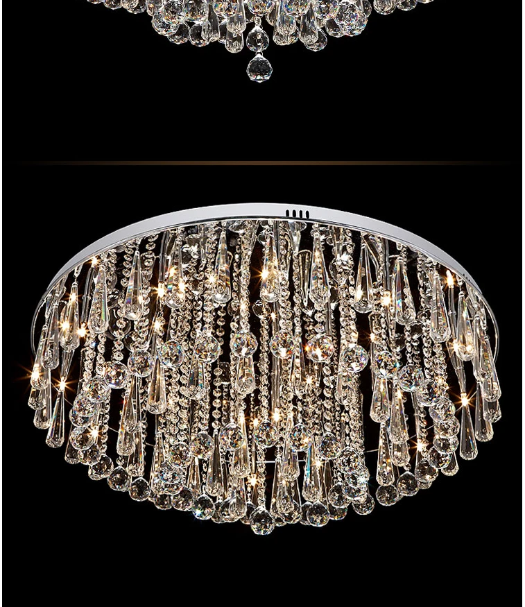 Современная мода G4 светодиодный потолочный светильник с лампочками, светильник для дома и гостиной, различные Хрустальные потолочные лампы, роскошные лампы из нержавеющей стали