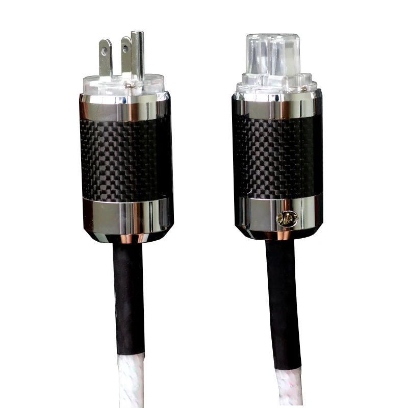 Free shipping 7N silver plated OCC Hifi power cable with 9 cores 16AWG