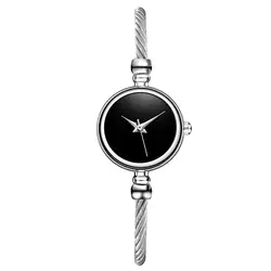 Vansvar Топ Мода простой повседневное сплав аналоговые кварцевые часы нержавеющая сталь Тонкий браслет для женщин наручные часы 2019 30Q