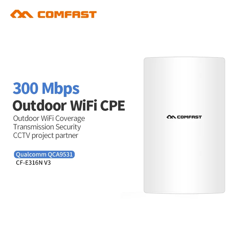 

Comfast CF-E316NV3 300M Long Range Wireless outdoor wifi CPE AP QCA9531 13dBi Wi fi Antenna Network Bridge Router For school