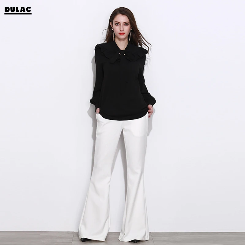 C 2018 Spring Summer European Women Fashion O Neck Long