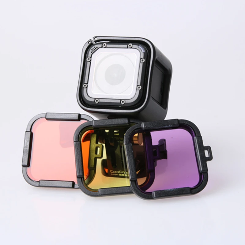 Go pro Hero 5/4 Session filtro de para cámara de acción, de buceo UV para Gopro Hero 5s, amarillo, rojo y morado, 4s|filters gopro|lens filterdiving filter - AliExpress