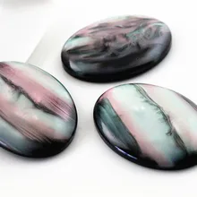 Новая мода 5 шт 30x40 мм Черная оболочка цвет плоская задняя Смола Кабошоны Камея G6-06