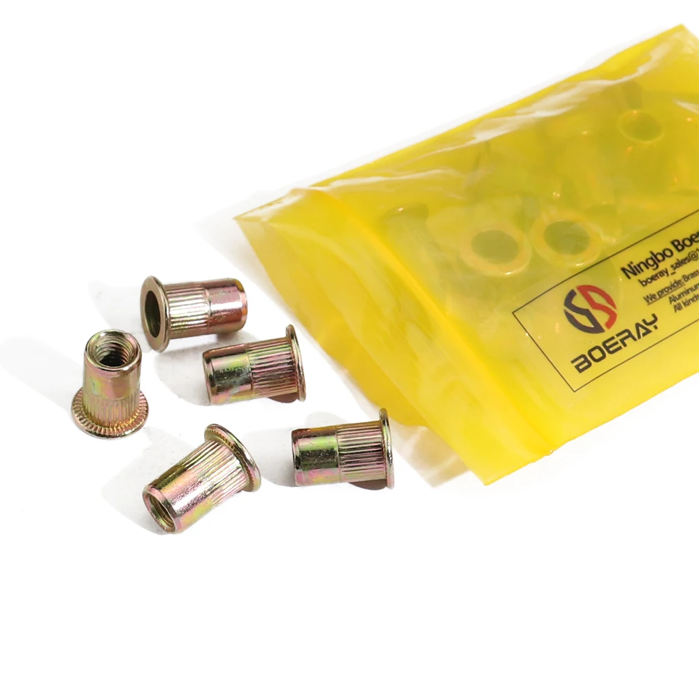 

M3 M4 M5 M6 M8 M10 M12 Carbon Steel with Zinc Plate Flat Head Threaded Rivet Insert Insert Cap Rivnut Rivet Nut