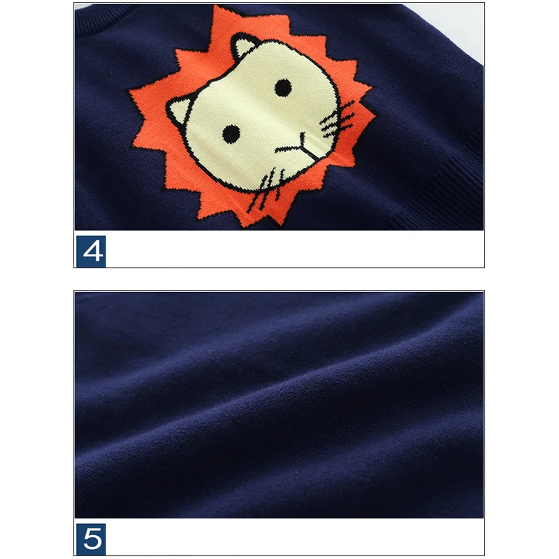 Cartoon Baby Sweater Solid Color Cotton Blended Kids Boys Girls Cardigan High Quality Round Neck Long Sleeve Pullover Outfit Autumn Clothes (4)