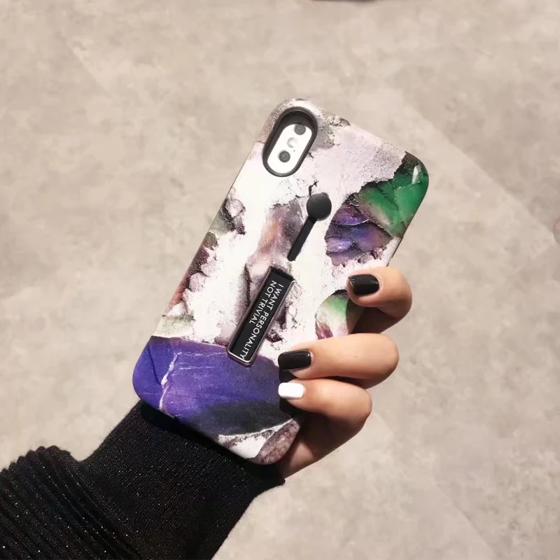 Marble PC Cover For iPhone 6 6s 6Plus 7 7Plus 8 8Plus X Case Ring Slim For iPhone 6 6s 6Plus 7 Marble Cases Ring Holder Armor (13)