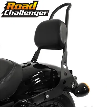 

For Harley Sportster XL883 1200 48 04-15 Motorcycle Black Passenger Backrest Sissy Bar Cushion Pad