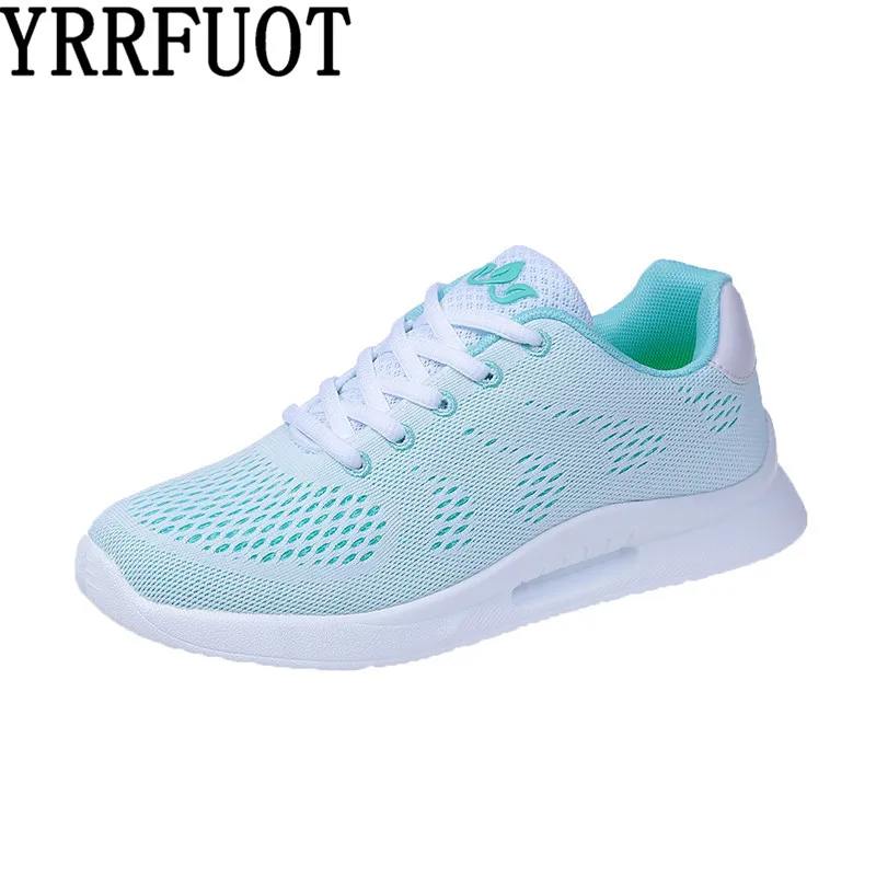 

YRRFUOT Women Fashion Sneakers Breathable Lace-up Solf Woman Casual Shoes Comfortable Air Mesh Zapatillas Hombre Moda Mujer 2020