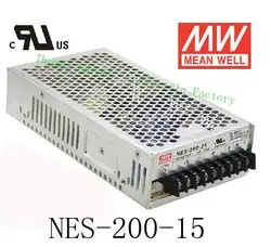Оригинальный бренд MEAN WELL представляет блок питания переменного тока к источнику постоянного напряжения NES-200-15 200 W 15 V 14A MEANWELL