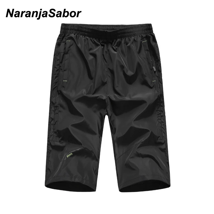 

NaranjaSabor Summer New Men's Capri Shorts Sportswear Breathable Man Male Boys Quick Dry Shorts Jogger Loose Beach Shorts 5XL