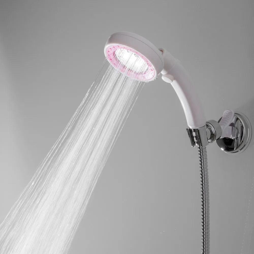 MOIIO Fashion popular style shower head High pressure handheld shower with water stop function Rotate 360 degrees PINK Color