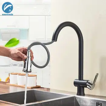 

Chrome Pull Out Kitchen Faucet Bathroom Faucet Cold Hot Water Mixer Crane Torneira Cozinha Single Lever Deck Mounted Kitchen Tap