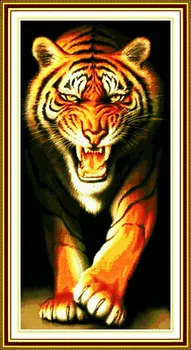 

King of the Monsters Animal Aida Cross Stitch Kits 11CT Accurate Printed Embroidery DIY Handmade Needle Work Home Decor Set Art