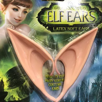 

Mysterious Angel Elf Ears fairy Cosplay Halloween toys Latex Soft Pointed Prosthetic False ears Halloween children's game toys