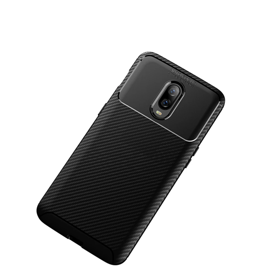 cheap Soft Flexible TPU Bumper Case for OnePlus 7 Pro 6 6T Case Carbon Fiber Texture Flexible Silicone Full Protect Cover for One Plus
