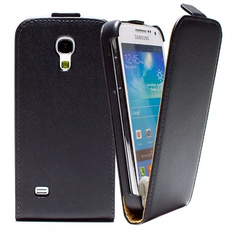 

Genuine Leather Case For Samsung Galaxy S4 mini GT-I9195 GT-I9190 +Free S4 mini Screen Protector