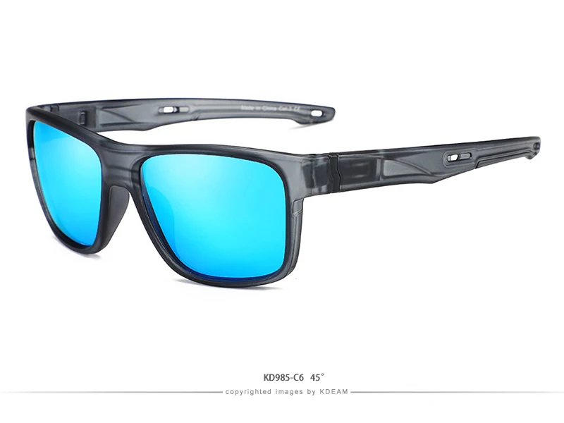 KDEAM, устраняет блики, поляризационные солнцезащитные очки, спортивные, прямоугольные, солнцезащитные очки, мужские, нестареющий стиль, очки для скалолазания с коробкой