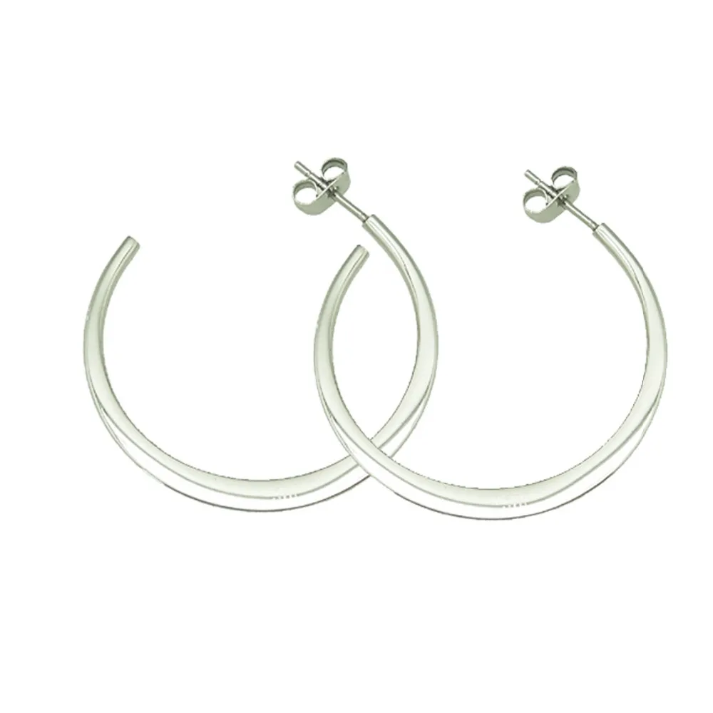40mm 316L stainless steel fashion hoop woman earringsin Stud Earrings