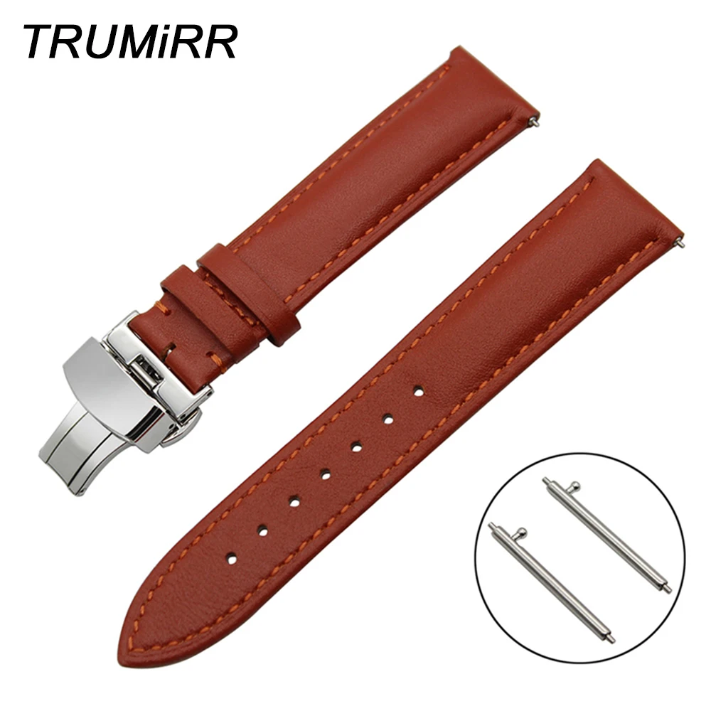 20mm Quick Release Watch Band for Samsung Gear S2 Classic R732 / R735 1st Layer Genuine Leather