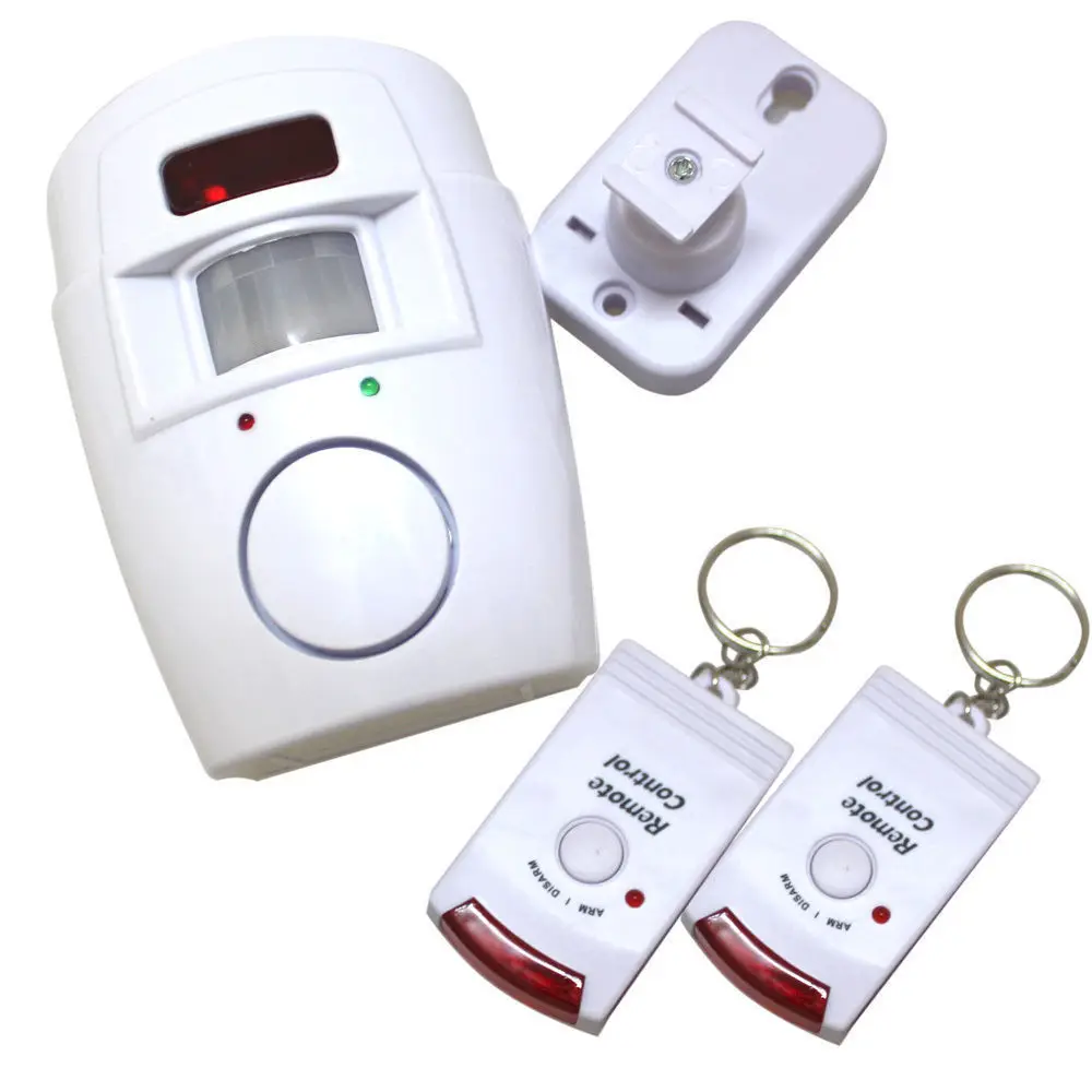 

Wireles infrared motion sensor alarm kit PIR 2 remote control Battery powered(no battery)