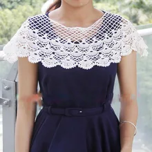 3Pcs Vintage Cotton Lace Embroidered Neckline Neck Collar Clothes Sewing Applique Embellishments DIY Sewing Crafts burdastyle sewing vintage modern