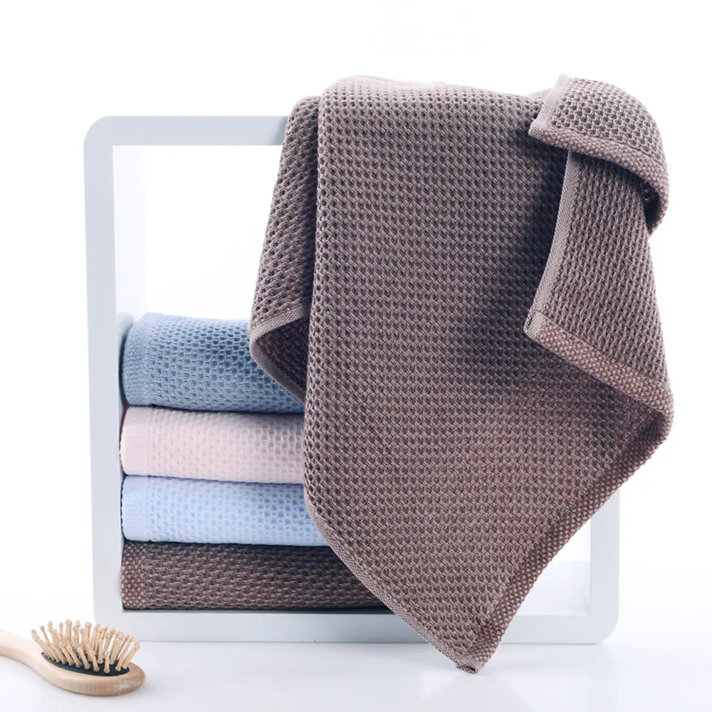 

High Quality 34*75cm Honeycomb Towel Soft Microfiber Fabric Face Flower Towel Cotton Bamboo Fiber Quick Dry Towels Dropshipping