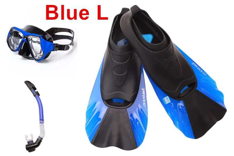 blue L Силикон для взрослых ласты для подводного плавания с длинными для дайвинга ласты дыхательная трубка наборы и маски для дайвинга снорклинг, дыхательная трубка - Цвет: blue L