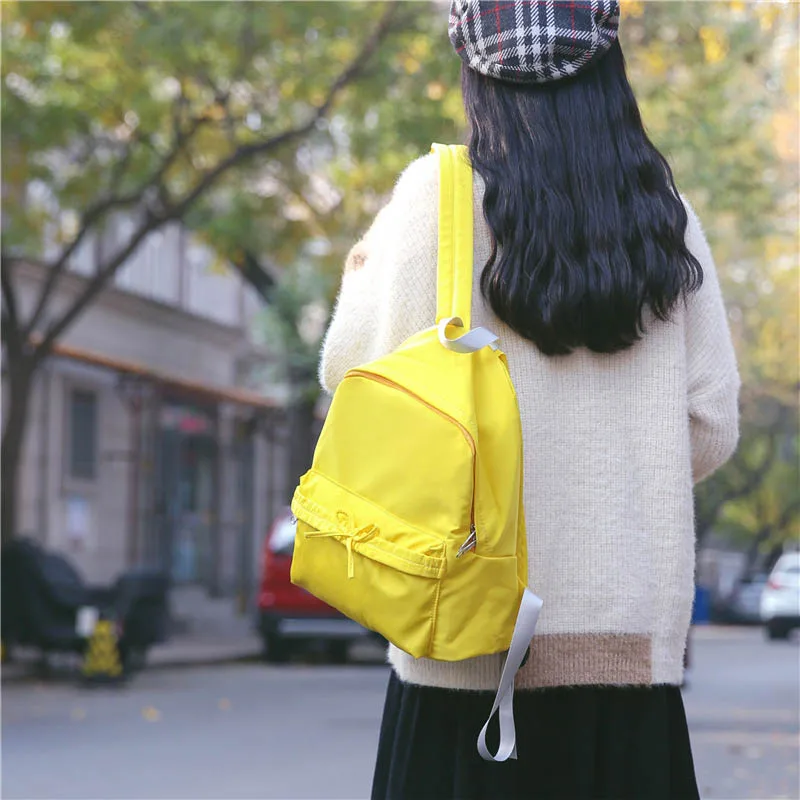 

Women Solid Nylon Backpack Teenagers Girls School Bags Laptop Trave Backpacks 88 Best Sale-WT