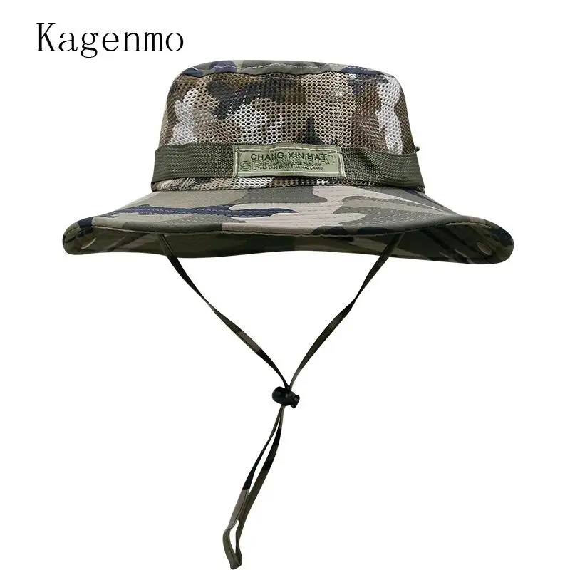 Kagenmo 2018 New Style Fish Hat Male Atjustable Rope Jungle Cap