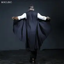 MIXCUBIC весенне-летние костюмы в британском стиле, шаль без рукавов, жилет для мужчин, повседневный черный льняной жилет для мужчин, M-XL