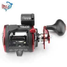 Палисандр катушка для троллинговой рыбалки TR430 с счетчик линии устройства катушка спиннинга сосуд траловый лов лодка Baitcast правое колесо
