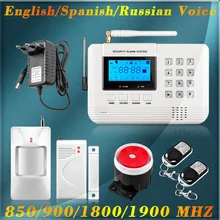 Английский/Русский/Испанский vioce Stable reliable Домашней Безопасности Сигнализация Беспроводной и проводной Двойного Сети GSM PSTN Сигнализация