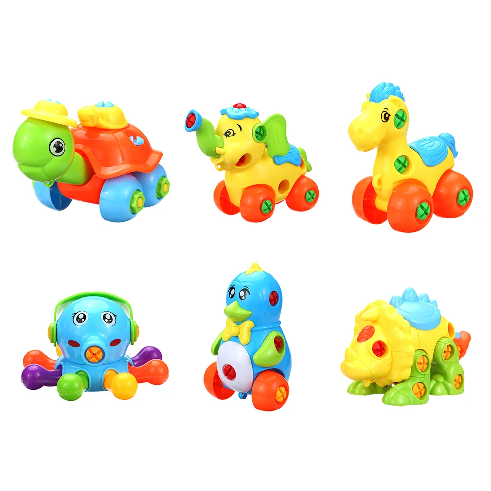 Kids Puzzle Assembly Toy DIY Creative Disassembly Assembled Animal Toys Children Cartoon Plastic Model Learning Educational Toys