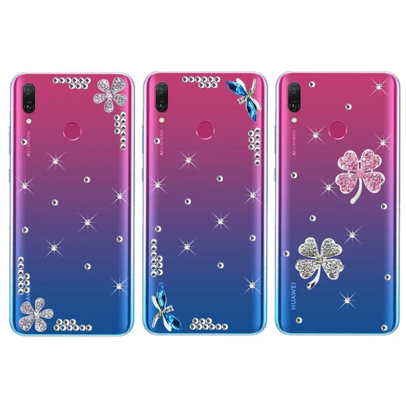 

For Huawei mate 30 lite Bling Phone Case Y9 Y7 Y6 pro 2019 Crystal Rhinestone Cover Nova 5i pro Y5 Y6 Y7 prime 2018 honor 9X pro