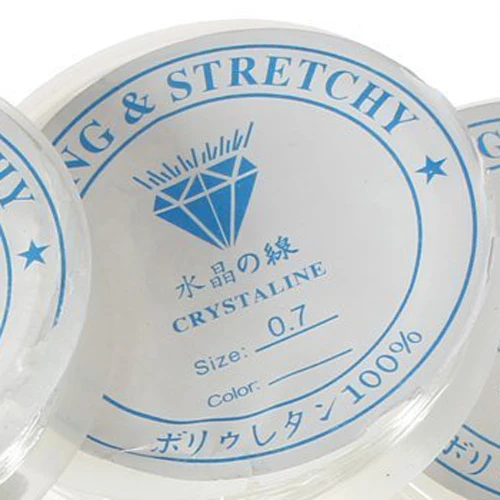 

9 Meters Spool of Crystal Clear Strong & Stretchy Elastic Beading Thread Cord Wire Jewellery Making Stringing Necklaces