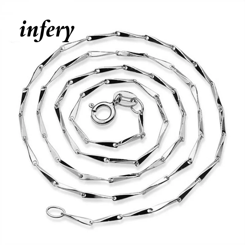 

Infery Fashion 925 Sterling Silver Choker of the Clavicle Melon Chain Korean New female Necklace for Women Gift Bijoux 1Y251