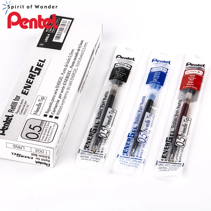 10 шт./кор. Pentel LRN5 вставка из жидкого геля чернил Refill для EnerGel Deluxe RTX выдвижной ручки-быстрое высыхание-иглы-0,5 мм