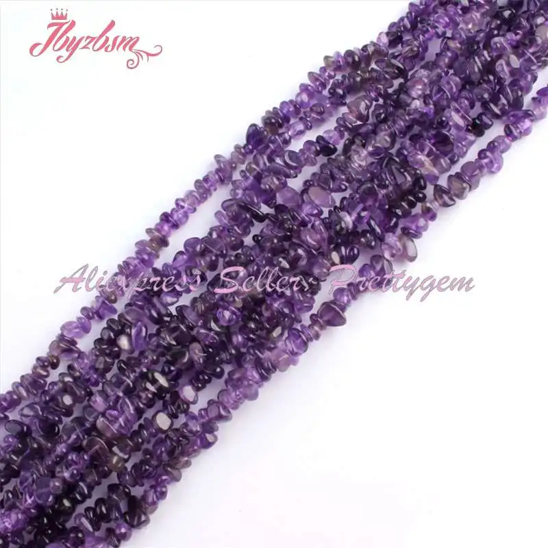 

4-5x4-7mm Natural Amethysts Freeform Chip Stone Beads For Jewelry Making 34 inch DIY Necklace Bracelets Earring Free Shipping