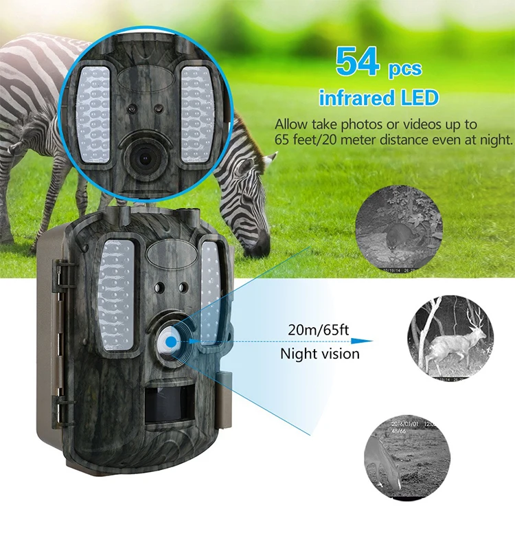 4G FDD-LTE GPS Hunting Trail Camera Sending Original 5MP Pictures & 30s 1080P HD Video Via SMTP and FTP with APP Waterproof IP66_F9