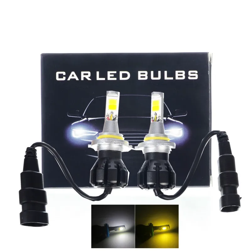 2Pcs lot Automobile Fog Lamp 9005 HB3 9006 HB4 H10 Aual color Fog Lamp COB 24W